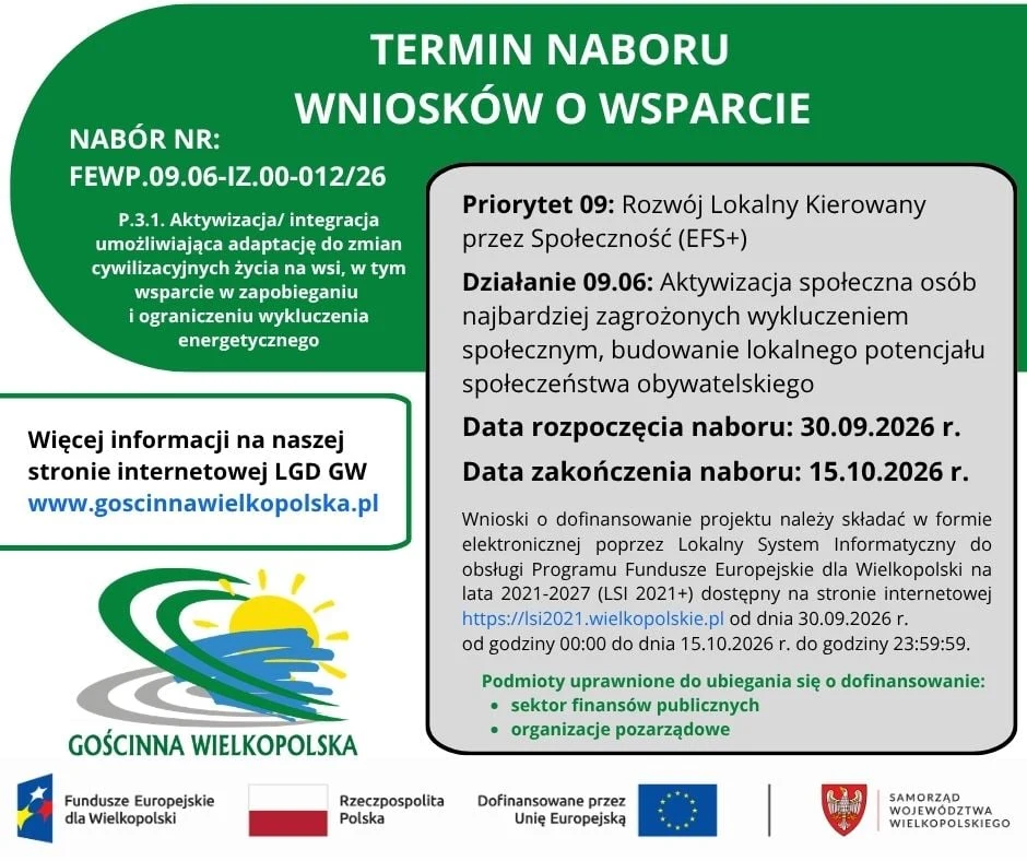Nowy nabór na środki unijne dla NGO w Wielkopolsce