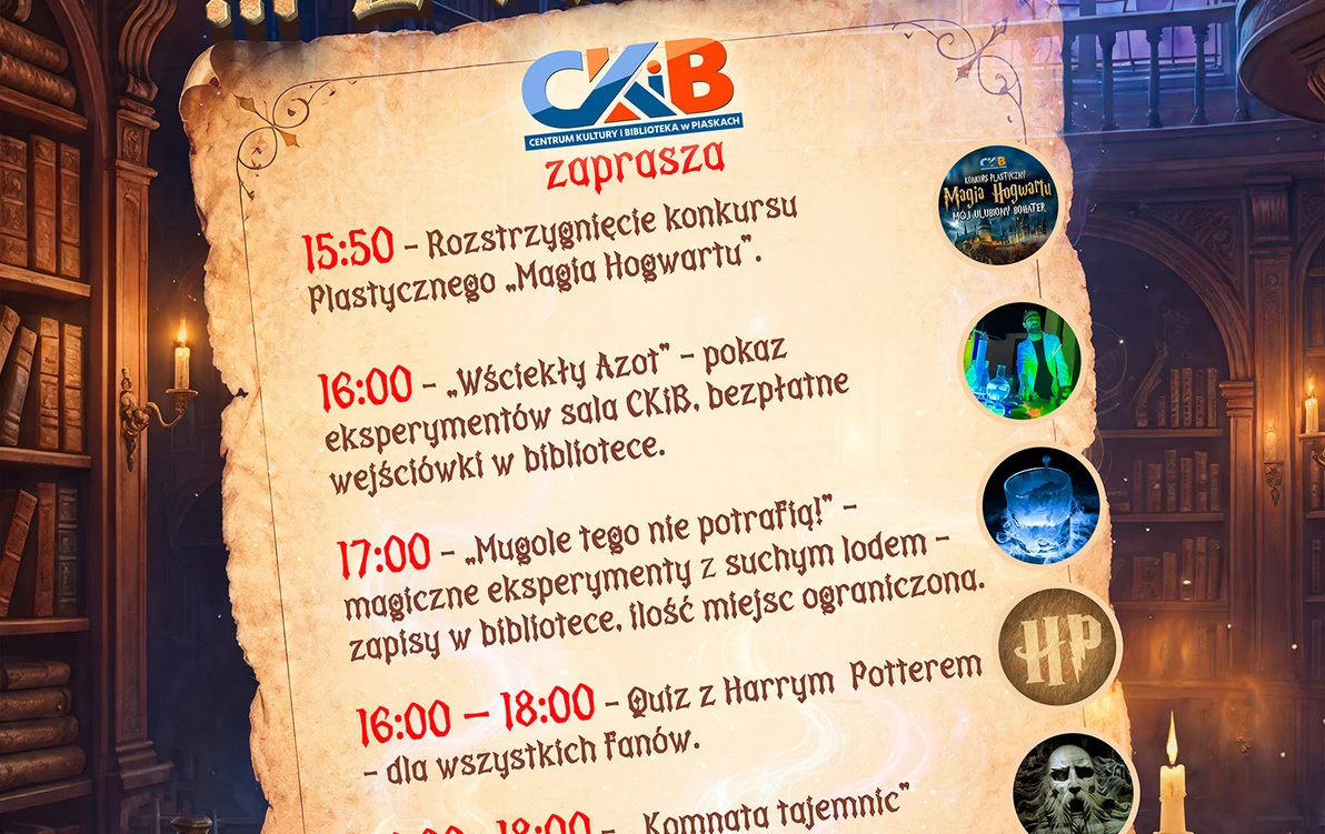 Noc Bibliotek w Piaskach pod znakiem magii – 16 października